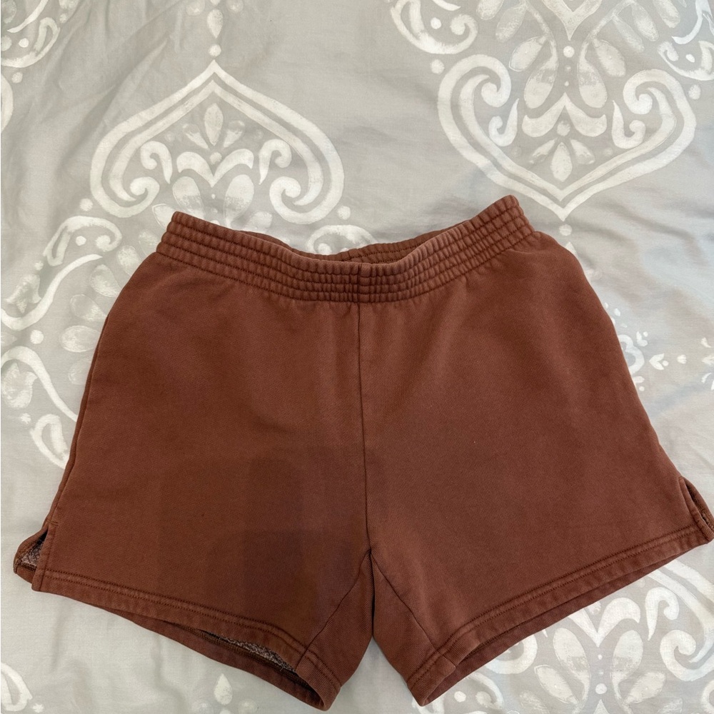 TNA Cozy Fleece Perfect Rusty Brown Athletic Shorts XS